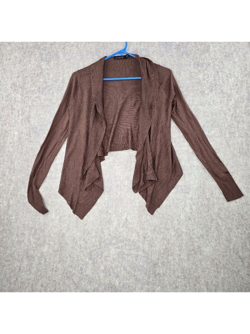 The Limited XS Open Front Draped Cardigan Brown Long Sleeve Acrylic Blend
